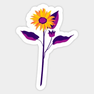 Semi-Realistic Sunflower Sticker